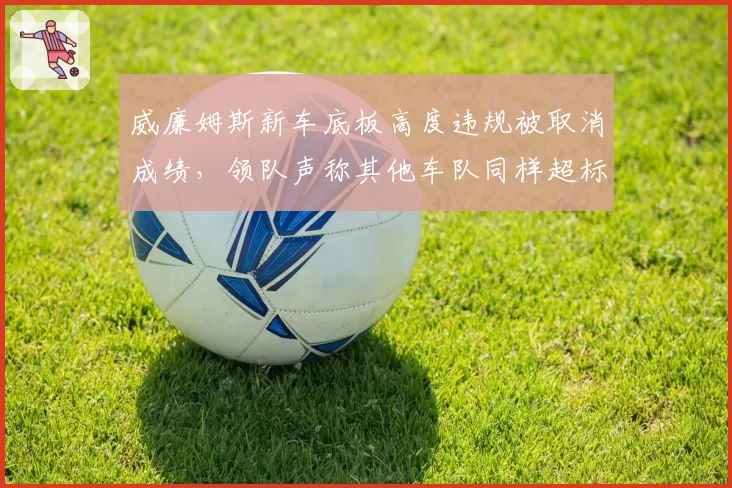 威廉姆斯新车底板高度违规被取消成绩,领队声称其他车队同样超标但未检测